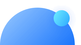 half blue with circle